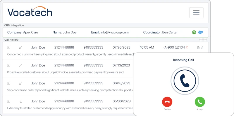 Integration demo screenshot